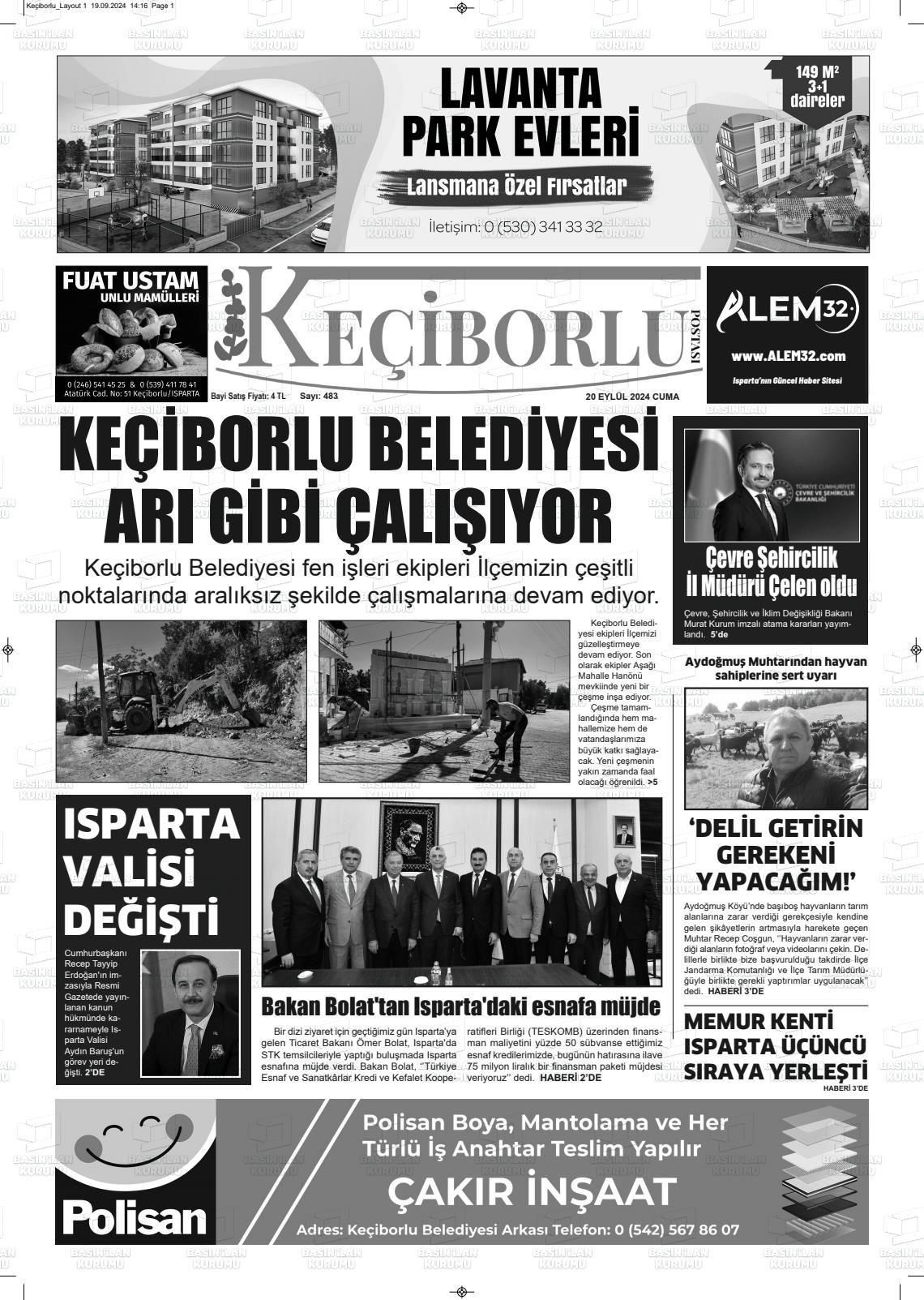 KEÇİBORLU POSTASI Gazetesi