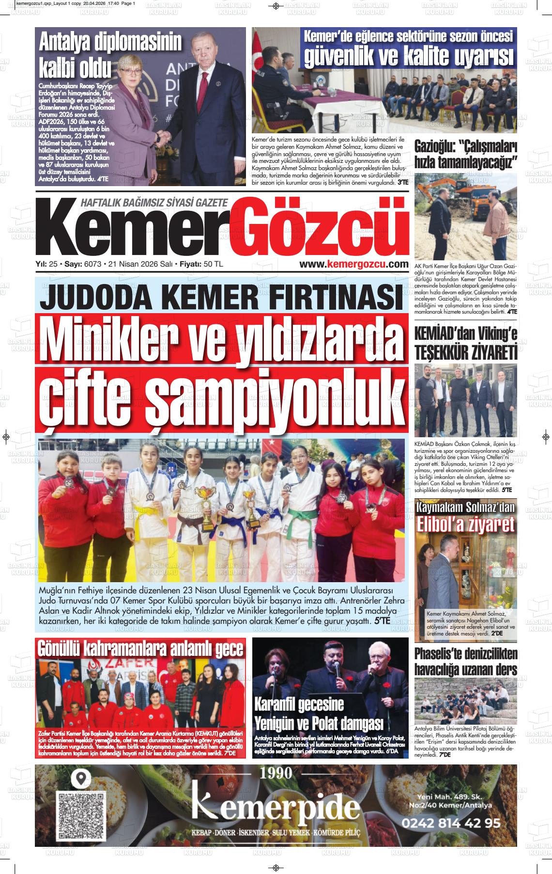 KEMER GÖZCÜ Gazetesi