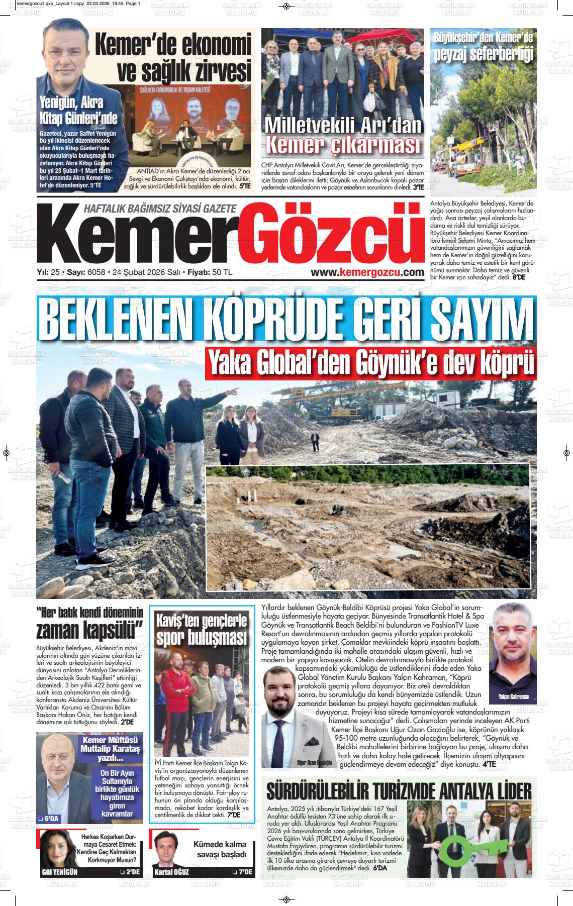 KEMER GÖZCÜ Gazetesi