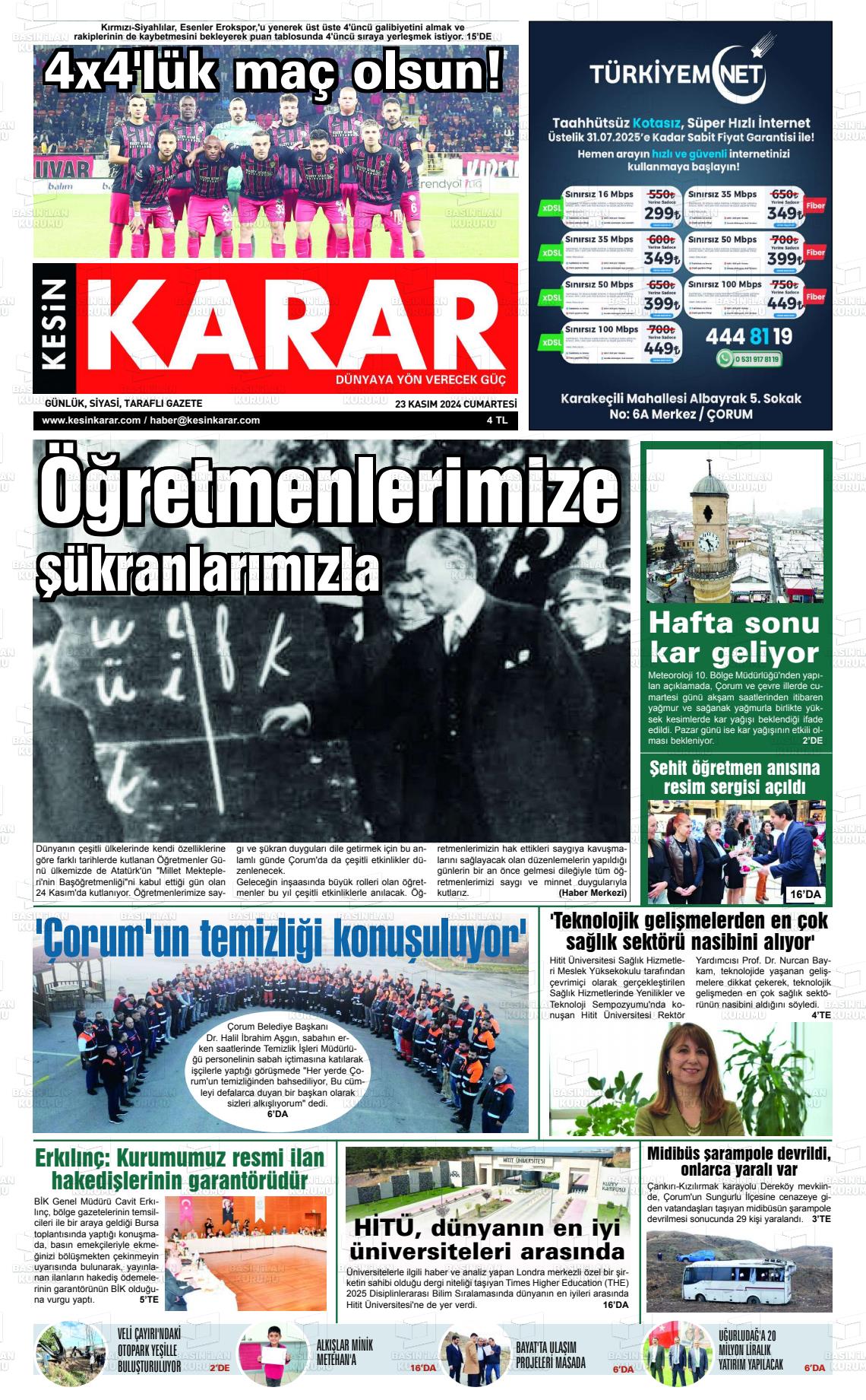 KESİN KARAR Gazetesi