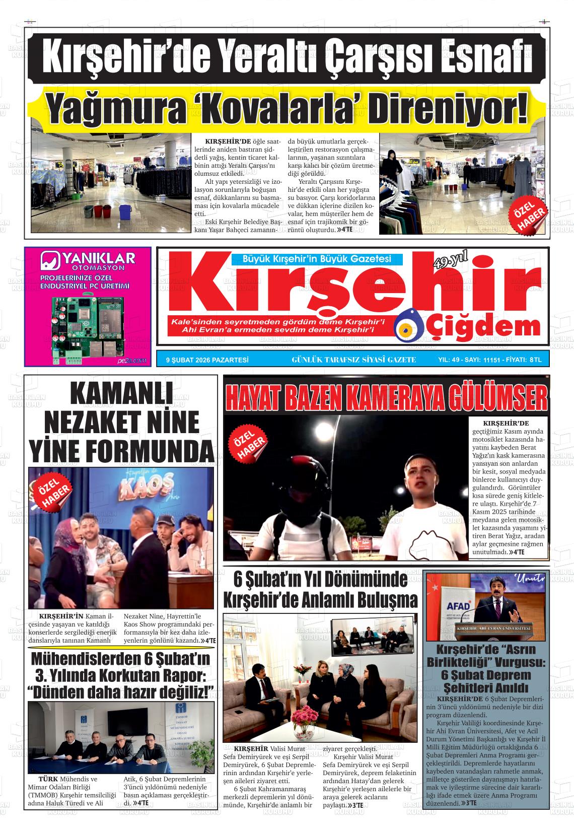 KIRŞEHİR ÇİĞDEM Gazetesi
