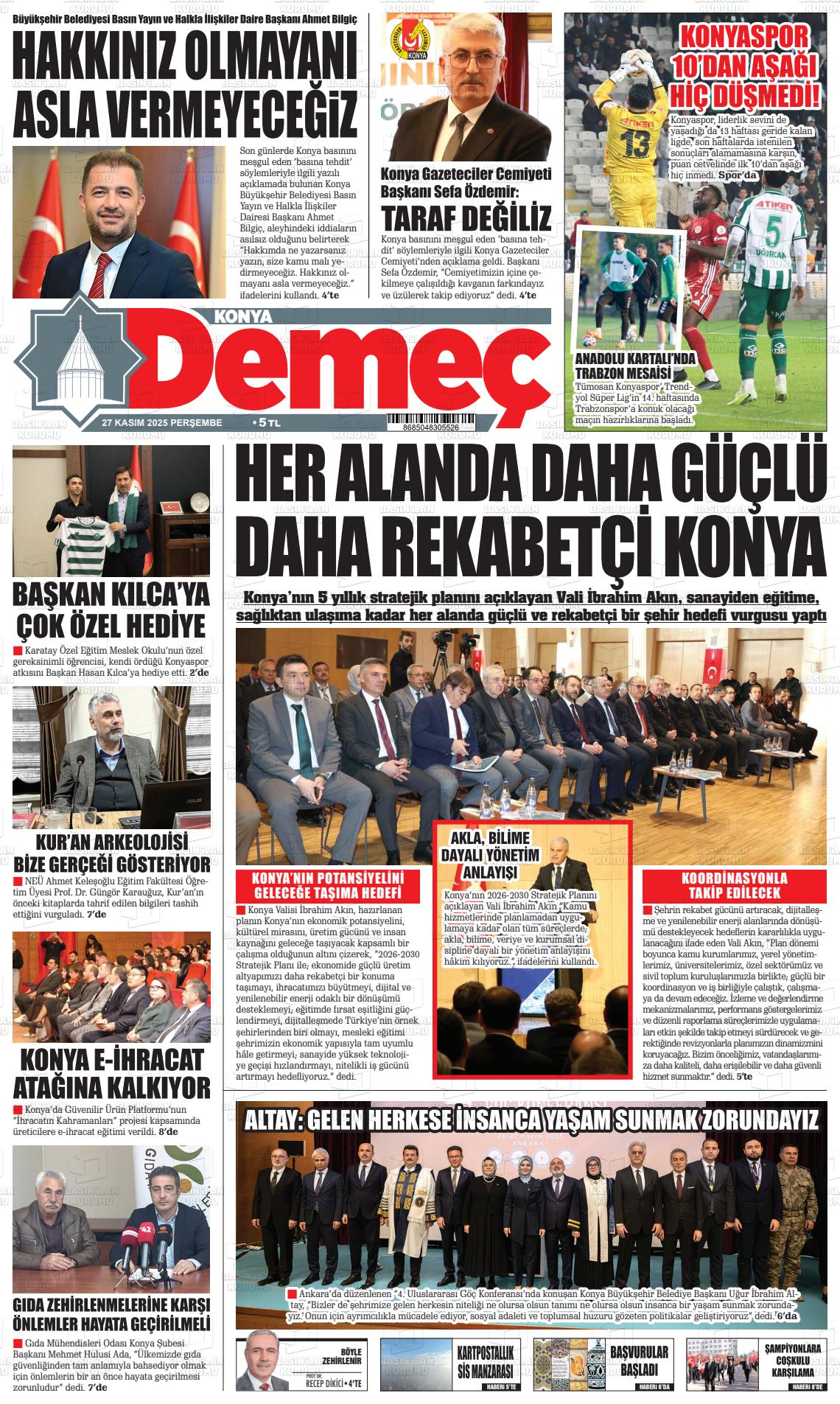 KONYA DEMEÇ Gazetesi