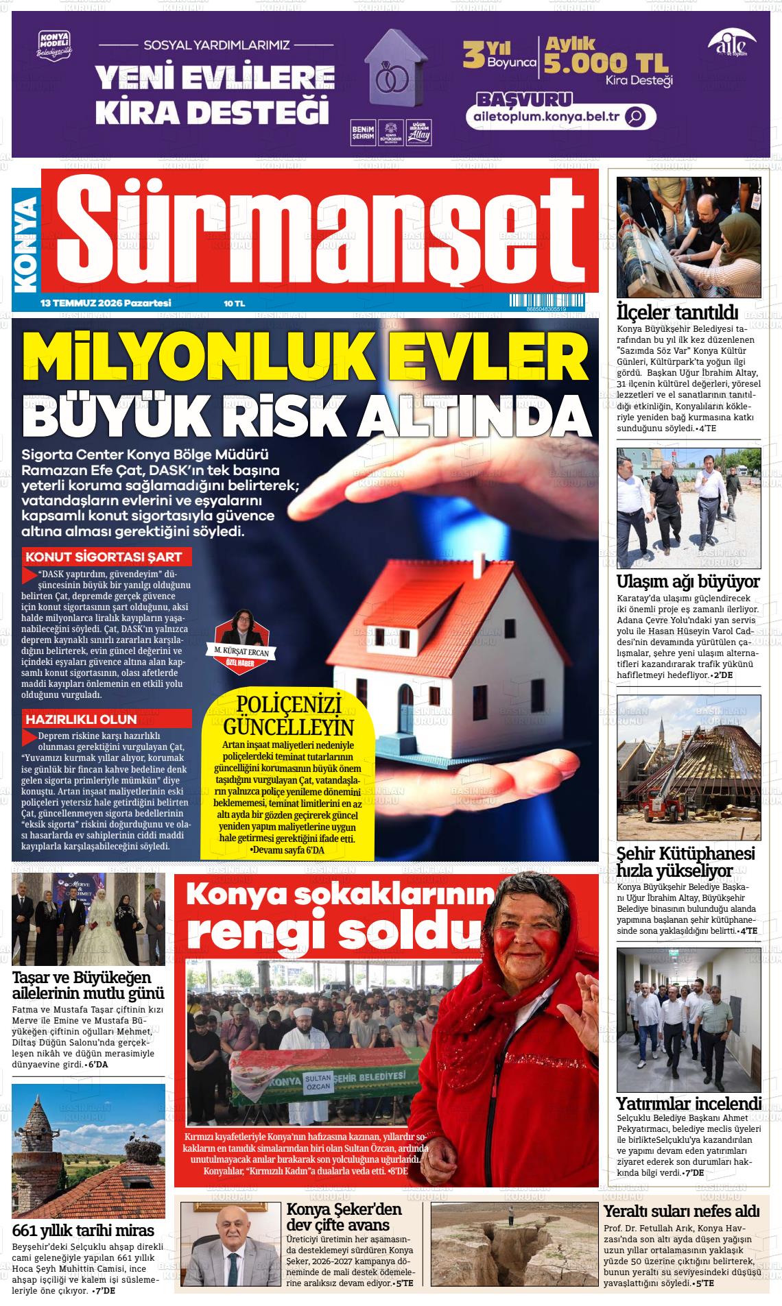 KONYA SÜRMANŞET Gazetesi