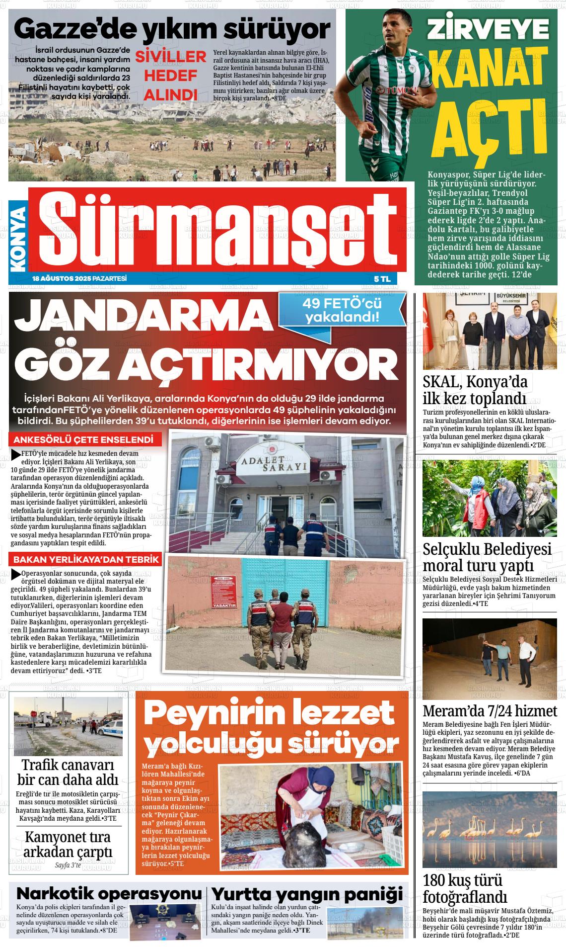 KONYA SÜRMANŞET Gazetesi
