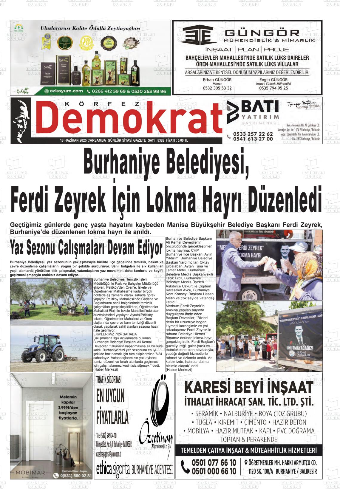 KÖRFEZ DEMOKRAT Gazetesi