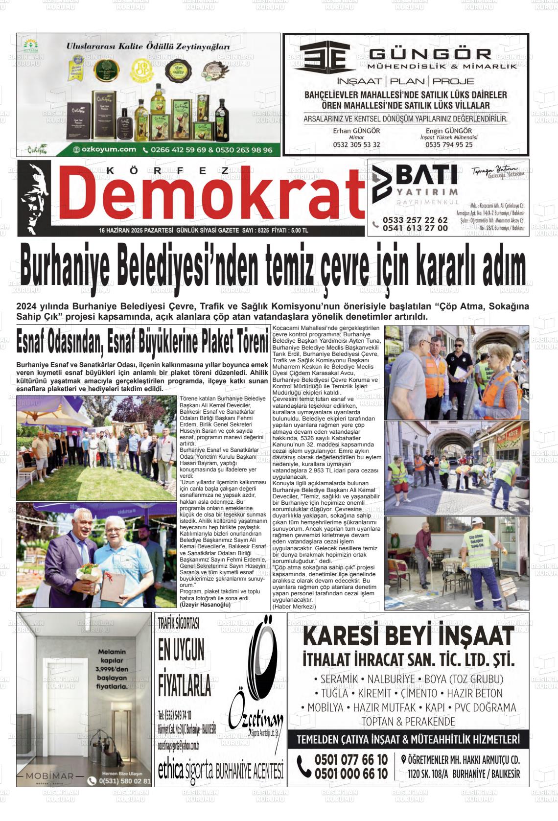 KÖRFEZ DEMOKRAT Gazetesi