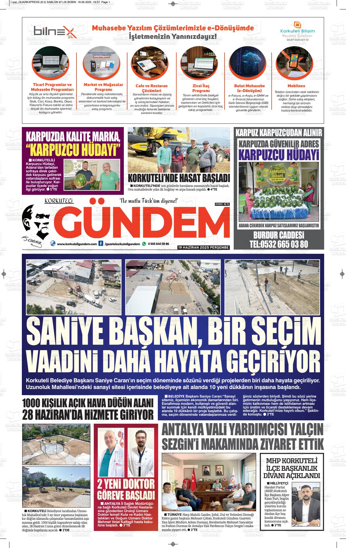 KORKUTELİ GÜNDEM Gazetesi