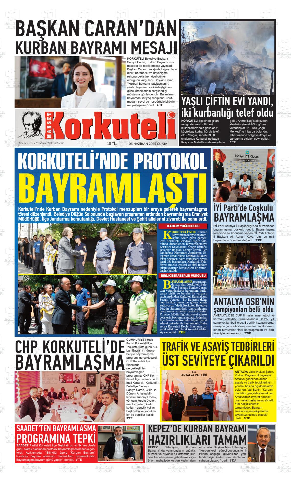 KORKUTELİ MANŞET Gazetesi