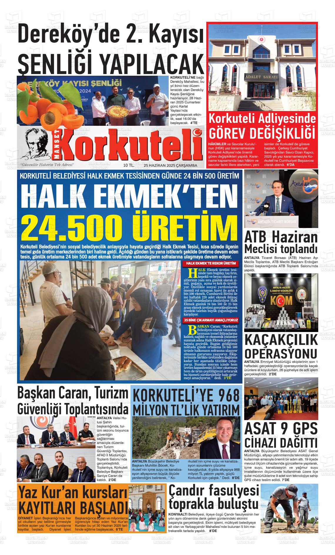 KORKUTELİ MANŞET Gazetesi