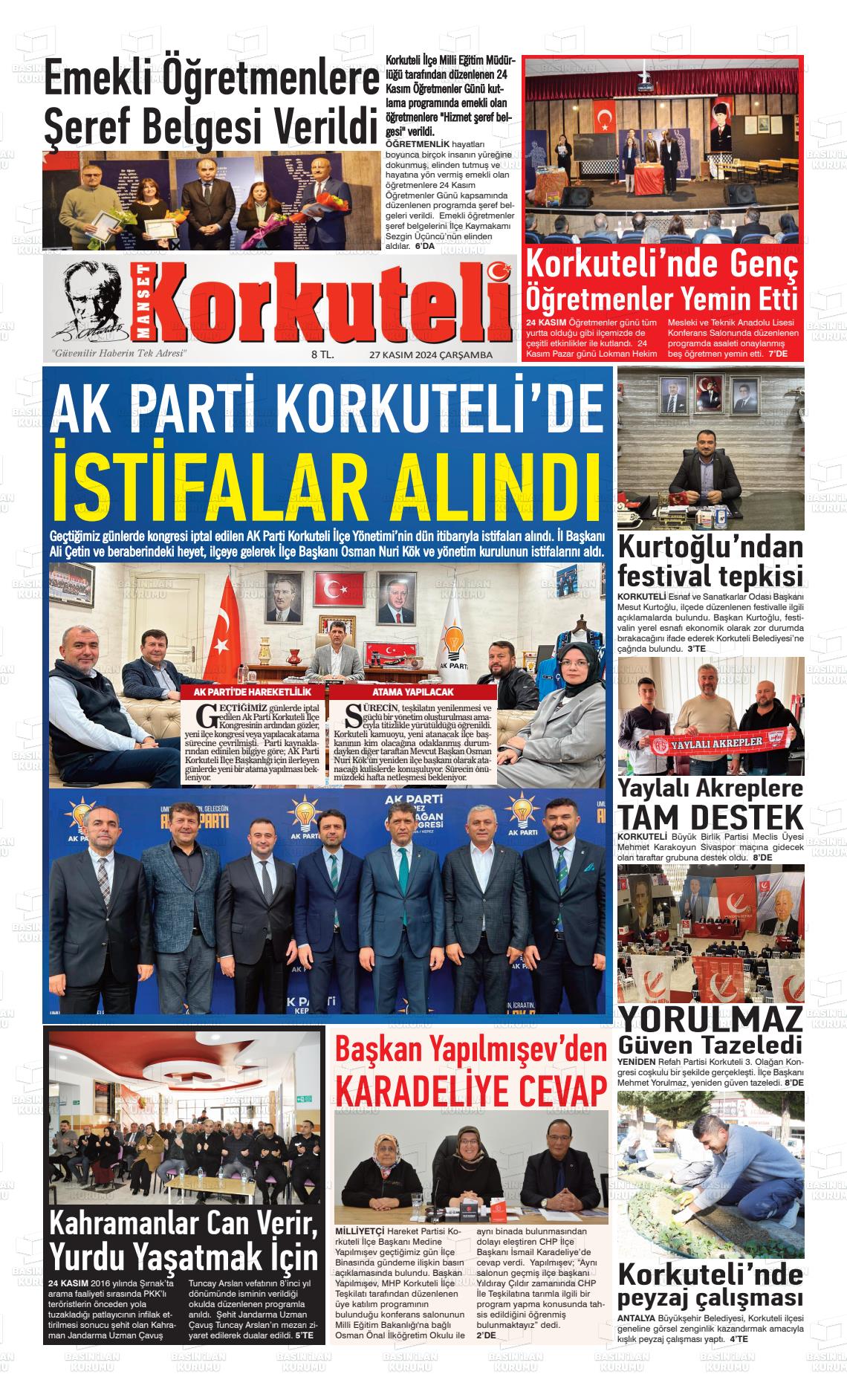 KORKUTELİ MANŞET Gazetesi