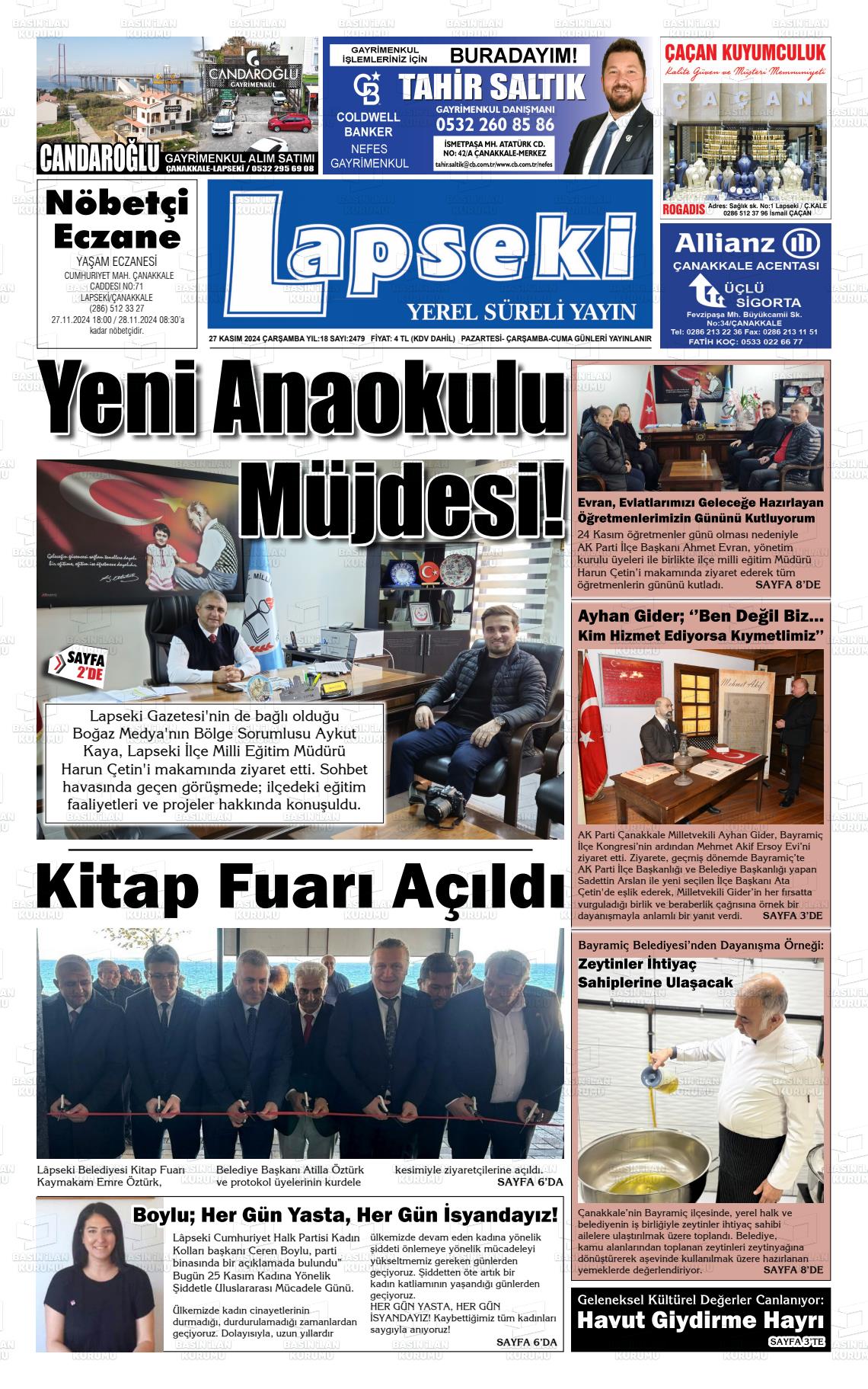 LAPSEKİ Gazetesi