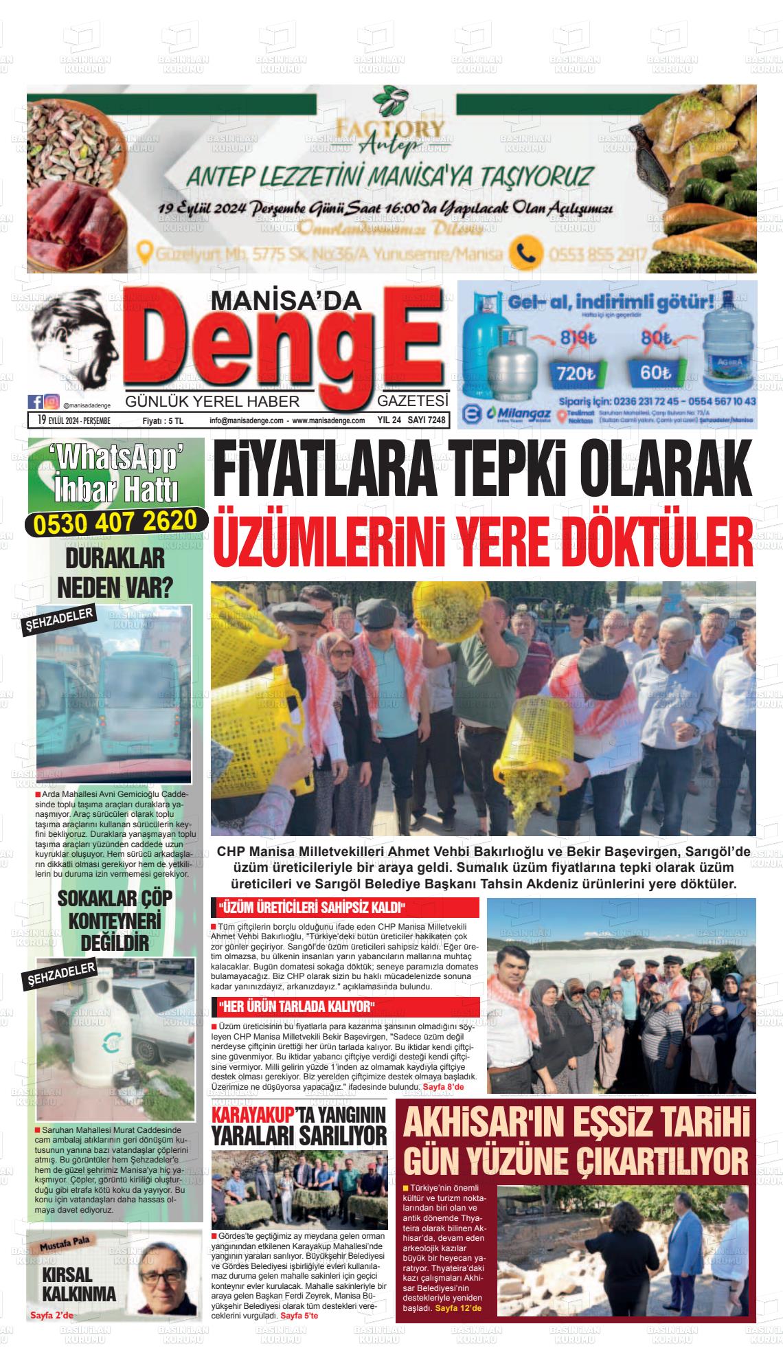 MANİSA'DA DENGE Gazetesi