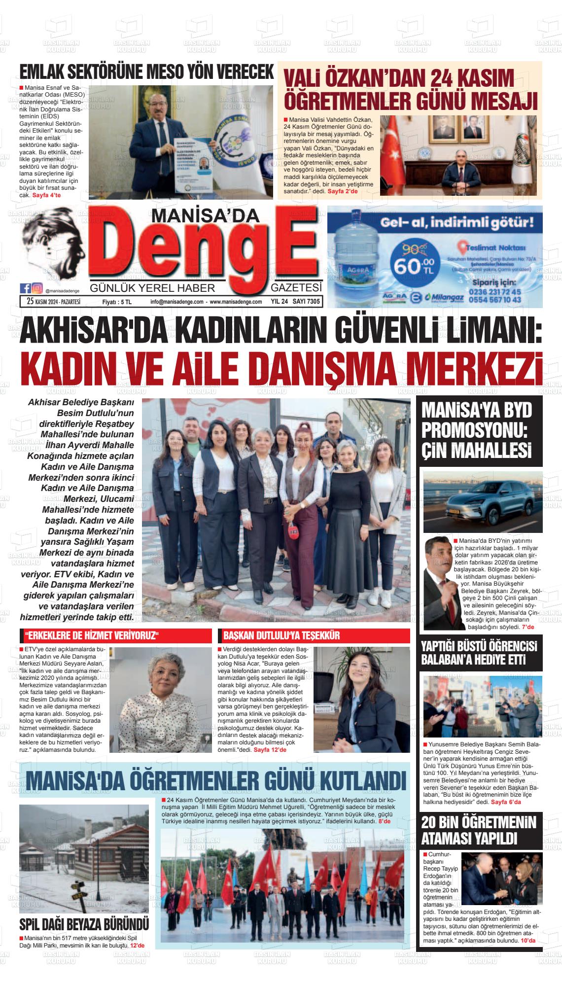 MANİSA'DA DENGE Gazetesi