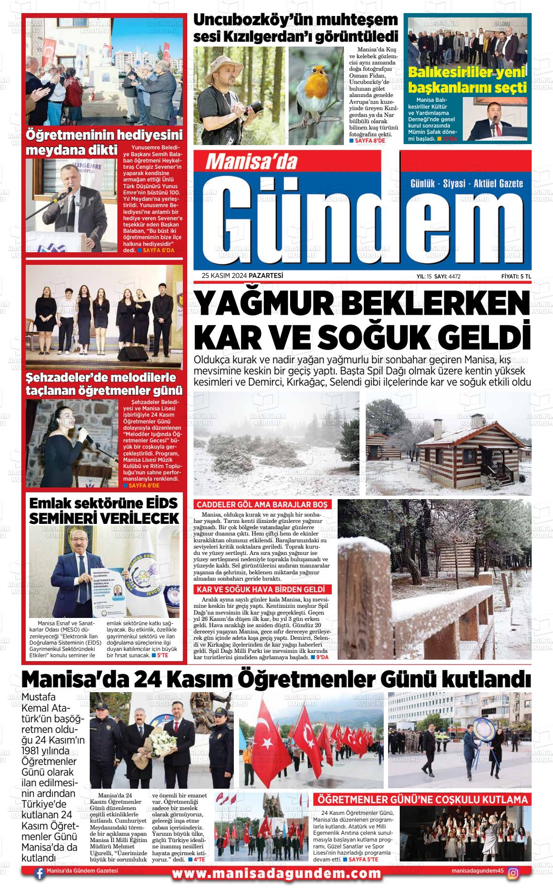 MANİSA'DA GÜNDEM Gazetesi