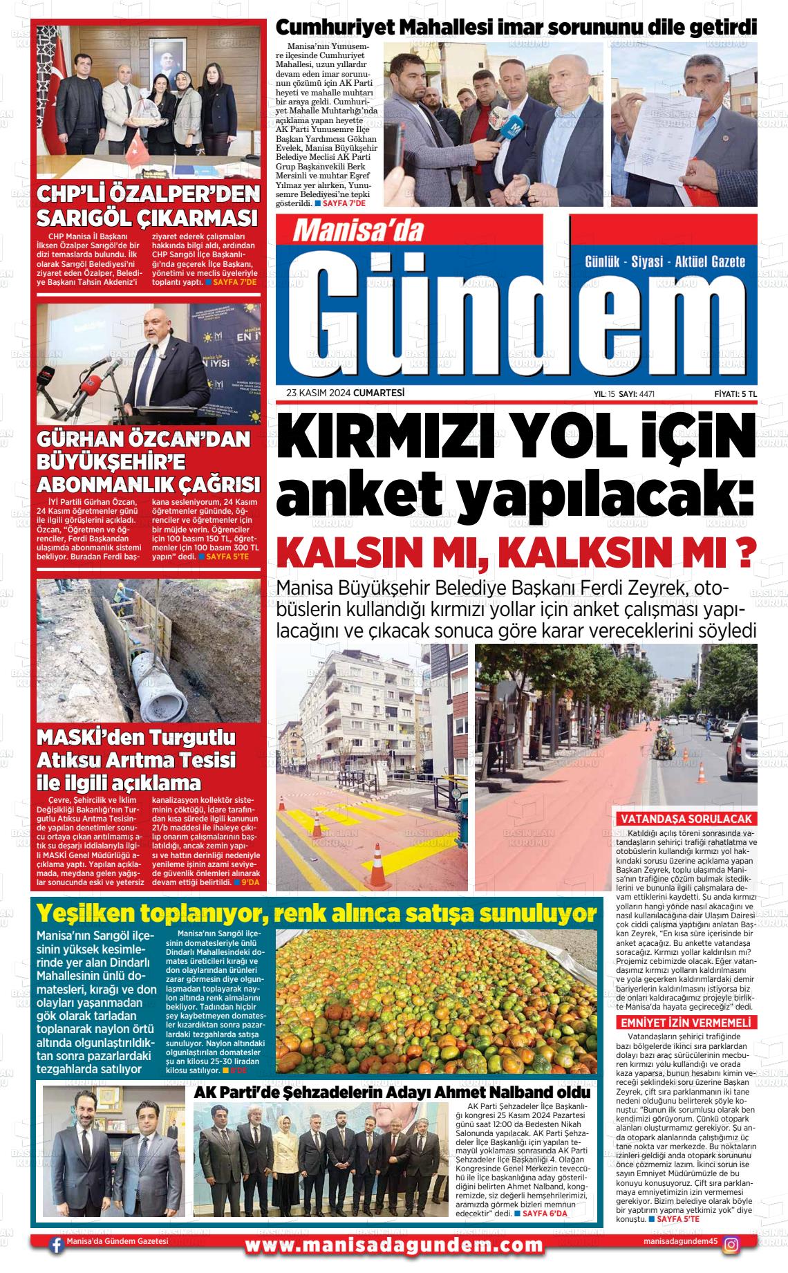 MANİSA'DA GÜNDEM Gazetesi