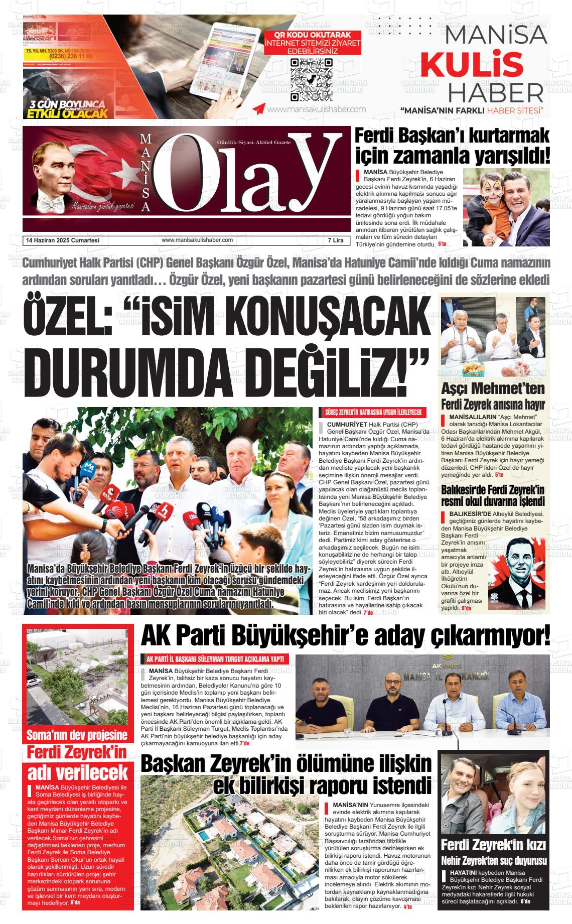 MANİSA OLAY Gazetesi