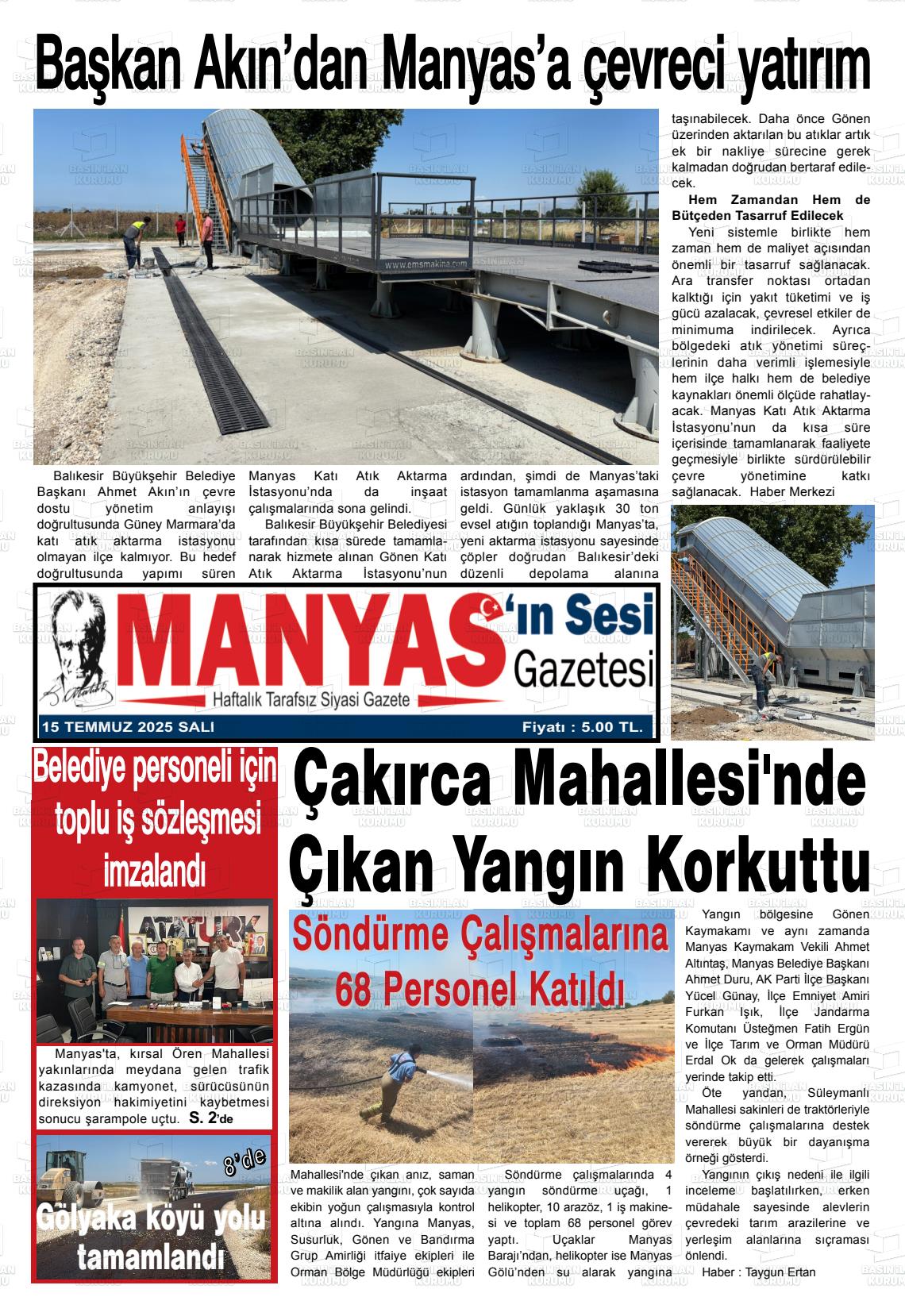 MANYAS'IN SESİ Gazetesi