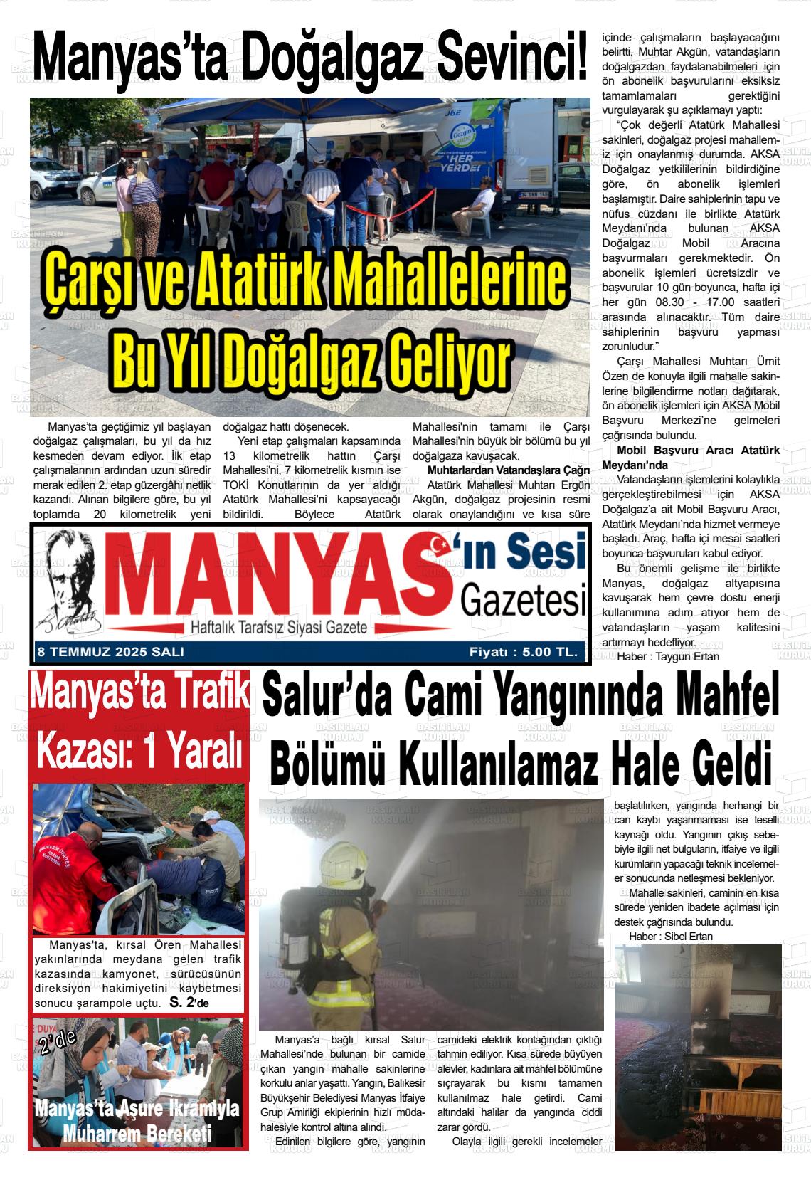 MANYAS'IN SESİ Gazetesi