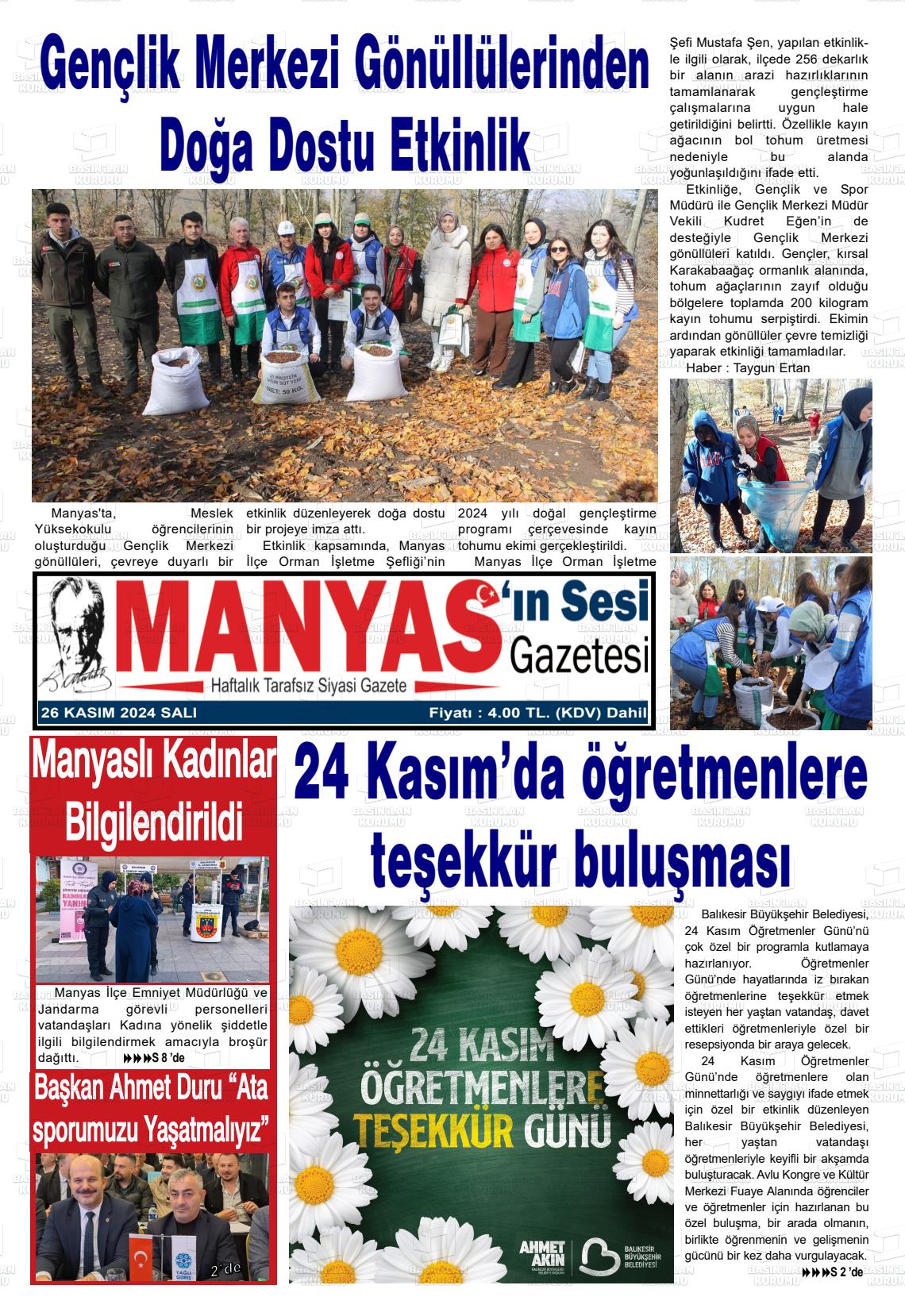 MANYAS'IN SESİ Gazetesi