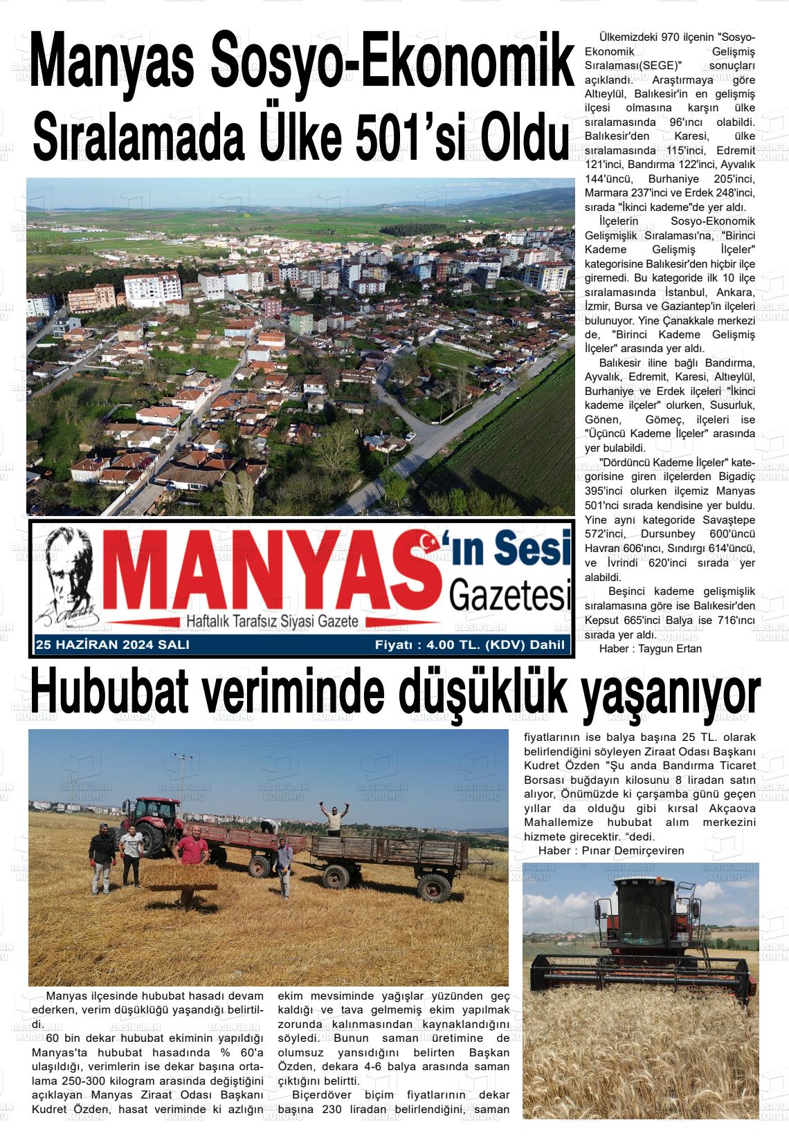 MANYAS'IN SESİ Gazetesi