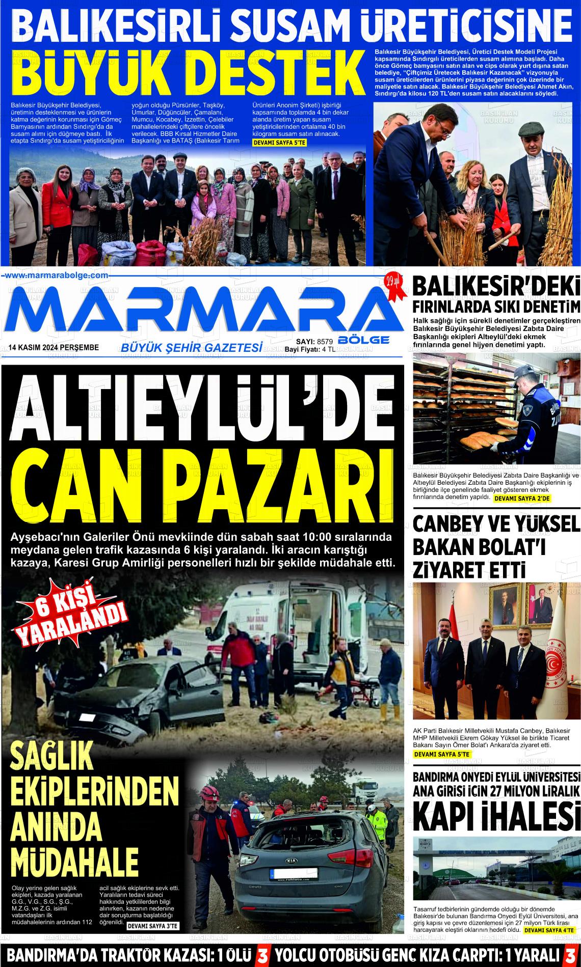 MARMARA BÖLGE Gazetesi