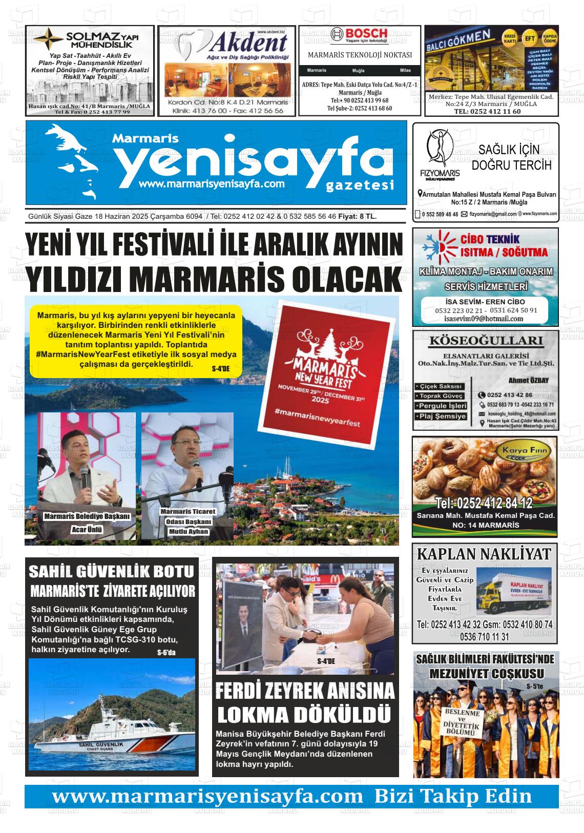 MARMARİS YENİSAYFA Gazetesi