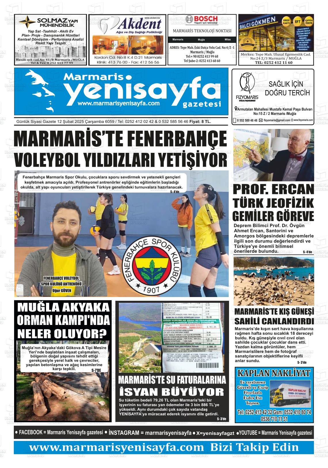 MARMARİS YENİSAYFA Gazetesi