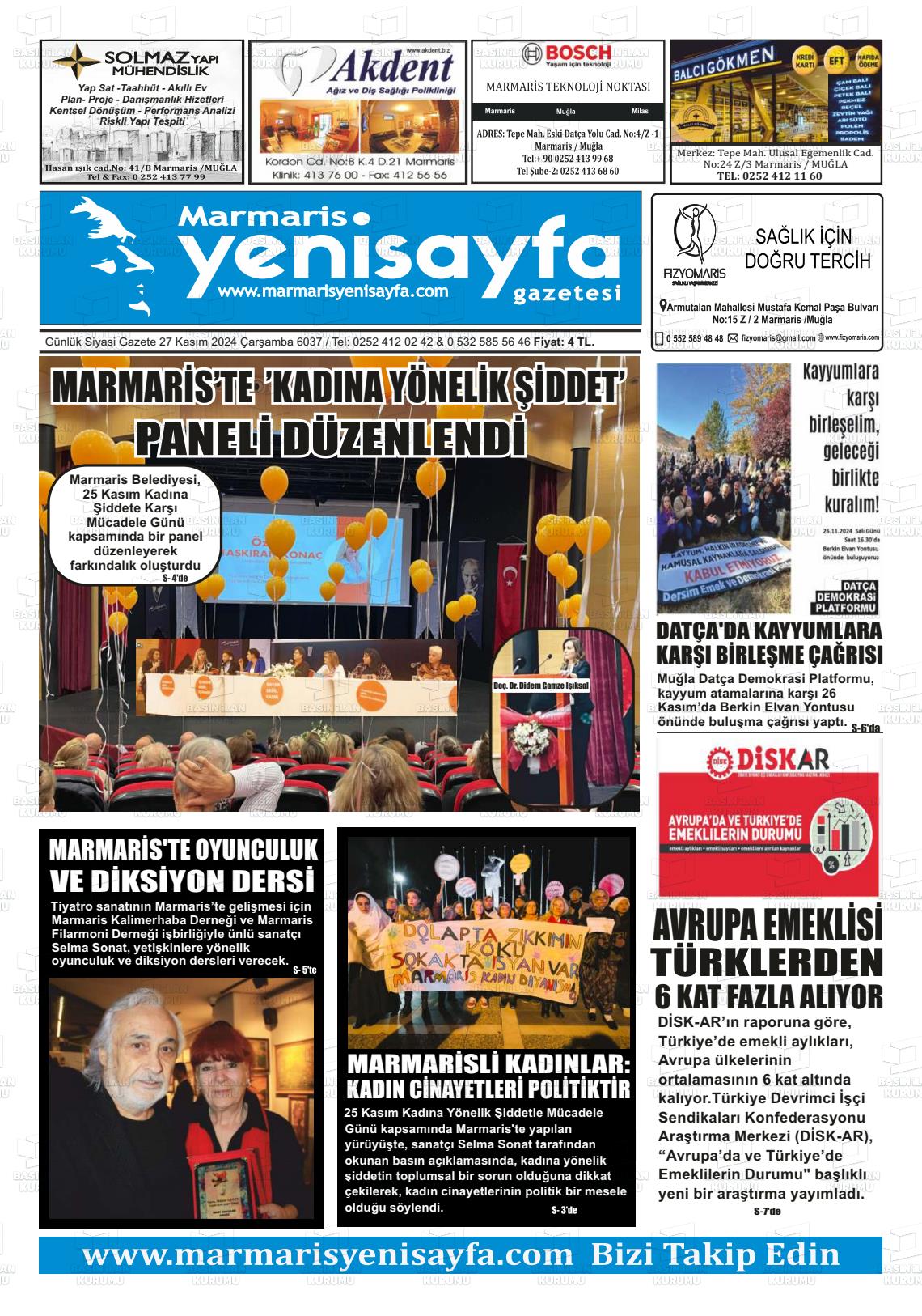 MARMARİS YENİSAYFA Gazetesi