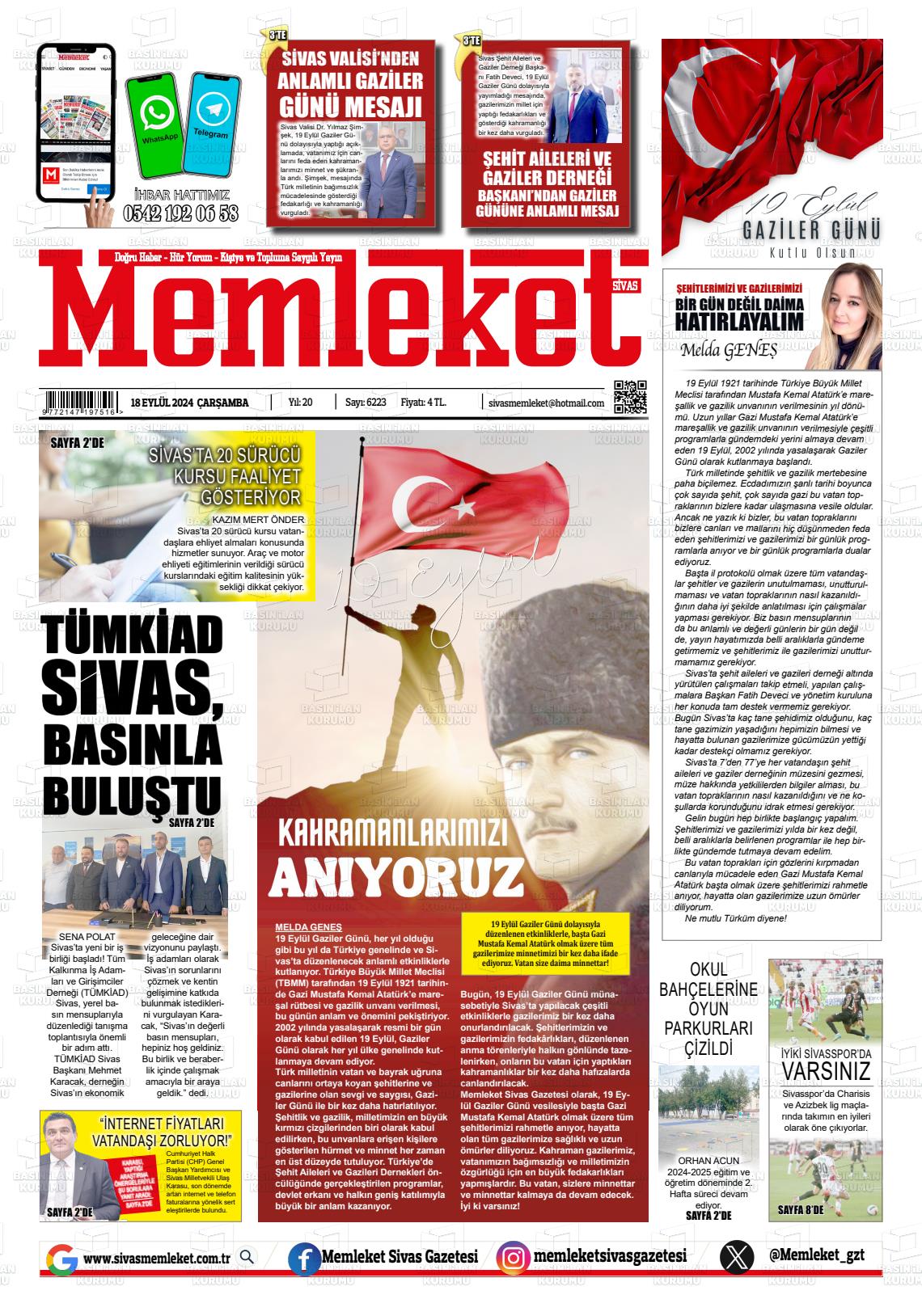 MEMLEKET SİVAS Gazetesi