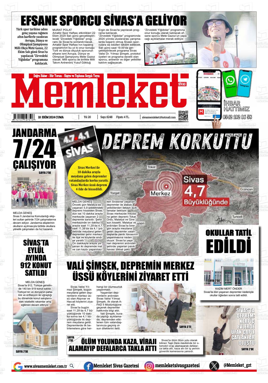 MEMLEKET SİVAS Gazetesi