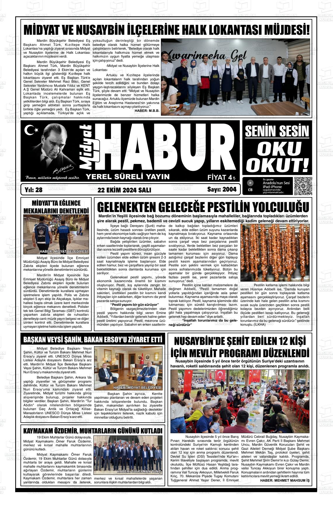 MİDYAT HABUR Gazetesi