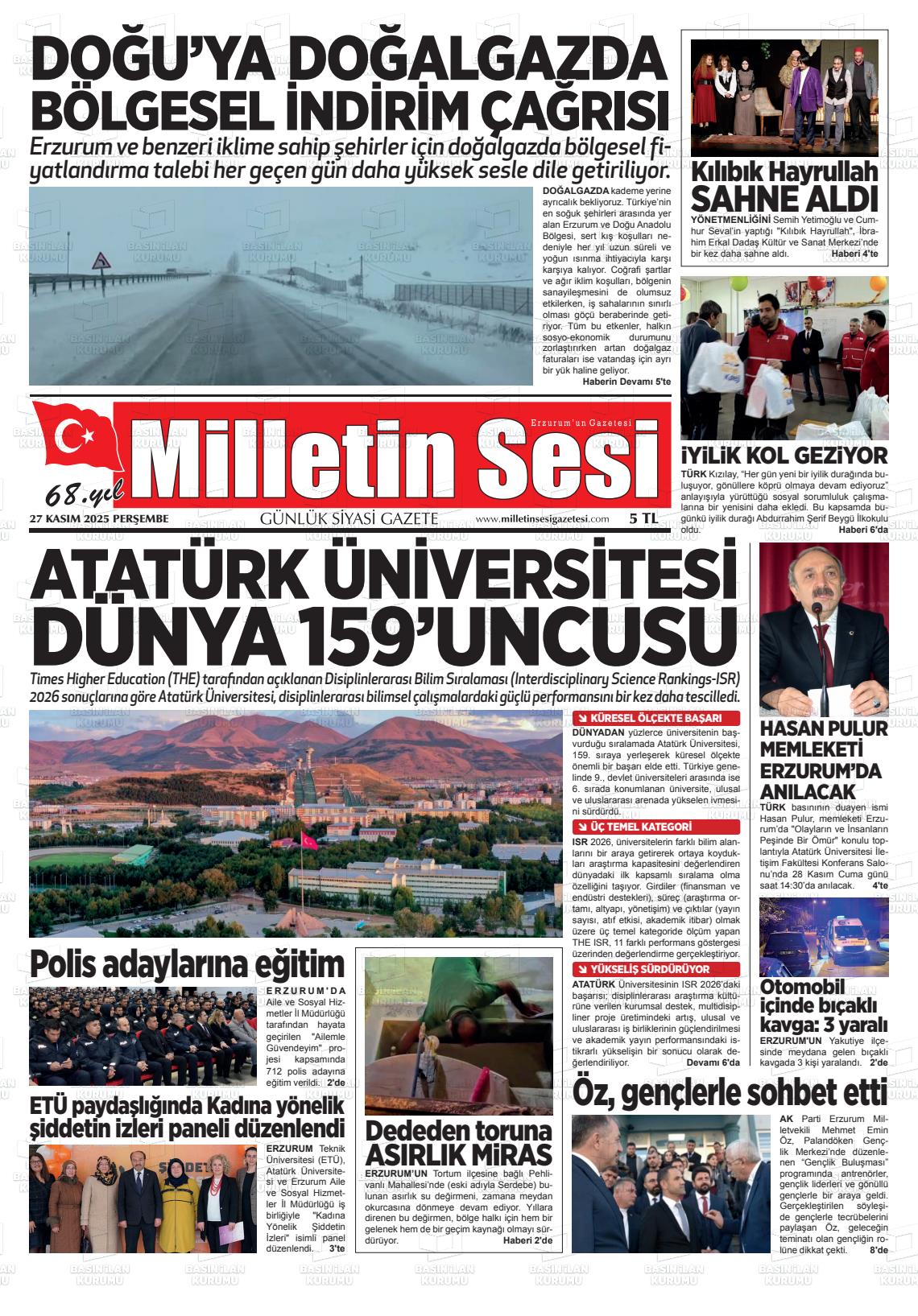 MİLLETİN SESİ Gazetesi