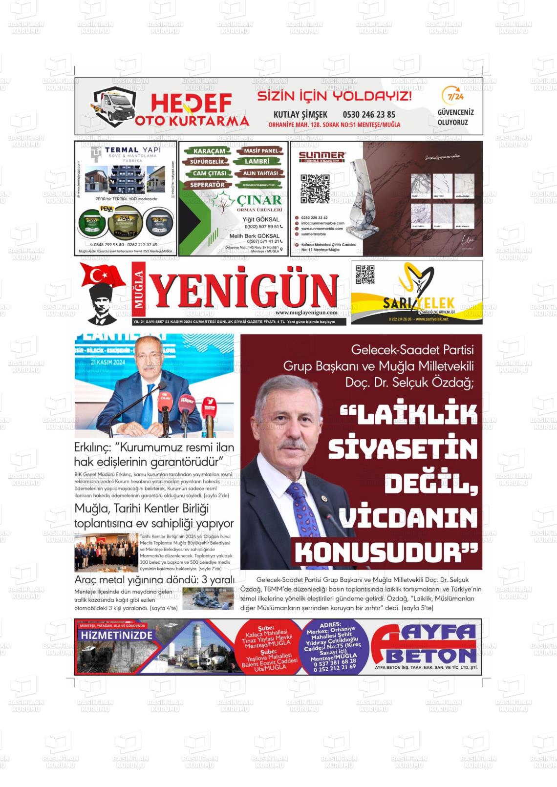 MUĞLA YENİGÜN Gazetesi