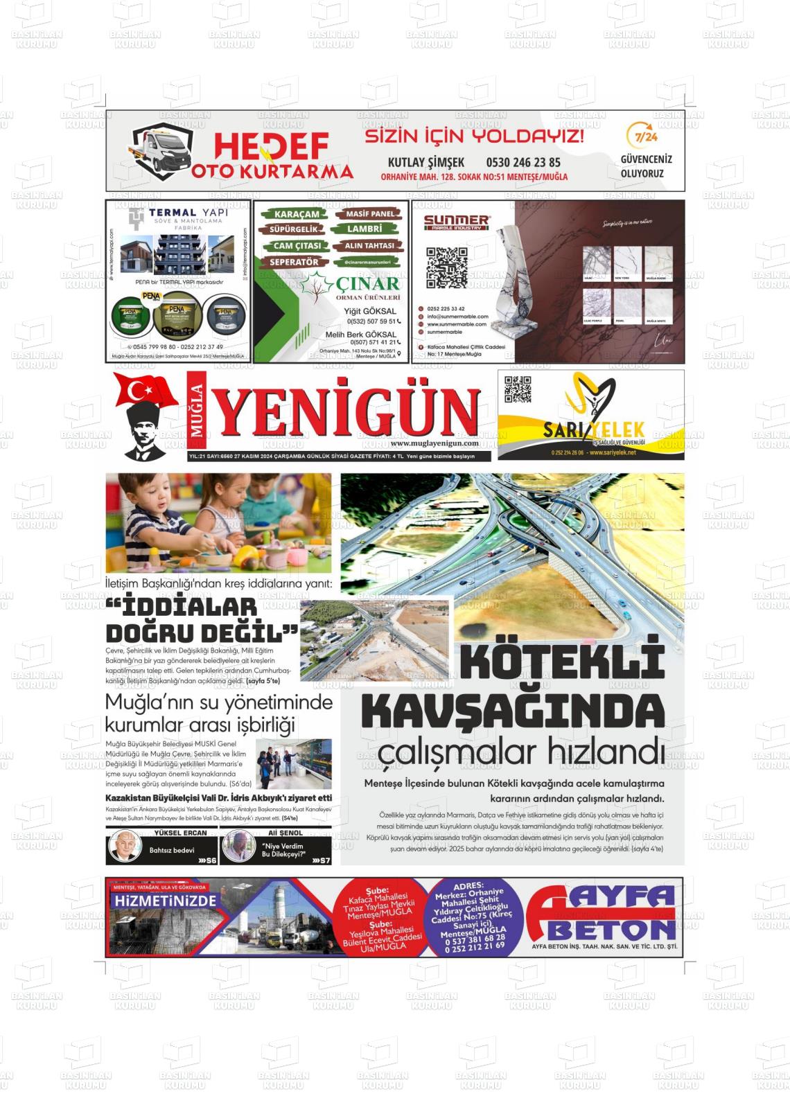 MUĞLA YENİGÜN Gazetesi