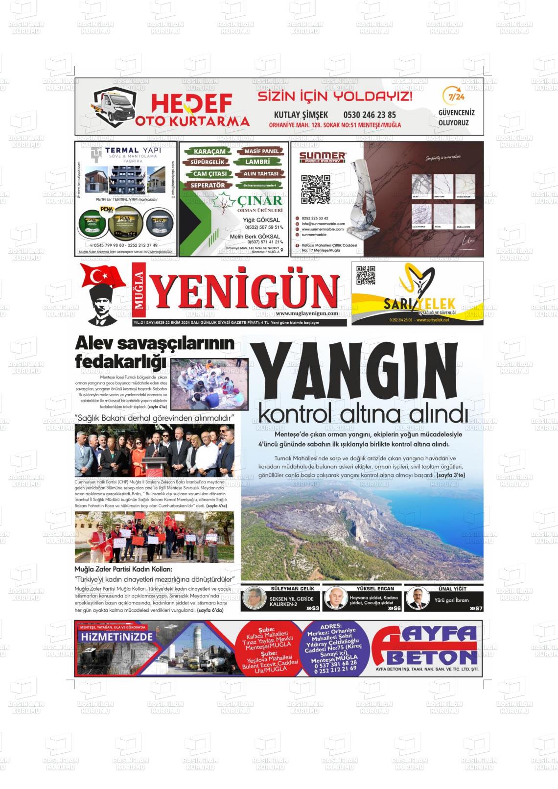 MUĞLA YENİGÜN Gazetesi