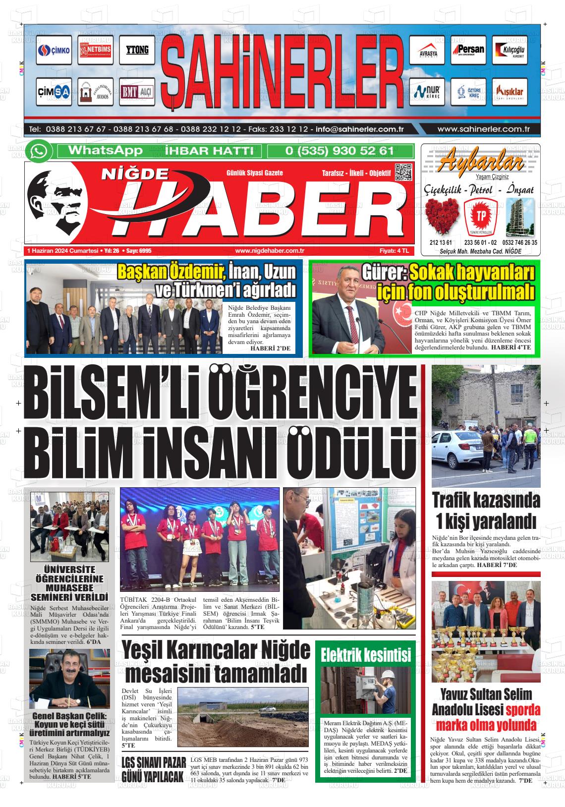 NİĞDE HABER Gazetesi