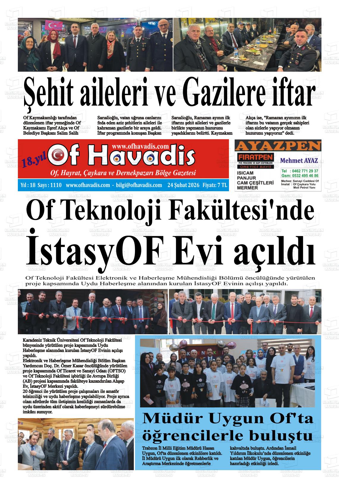OF HAVADİS Gazetesi