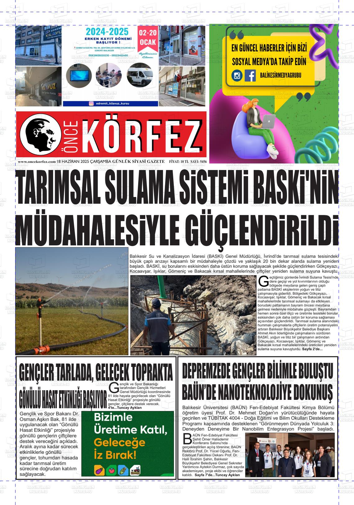 ÖNCE KÖRFEZ Gazetesi
