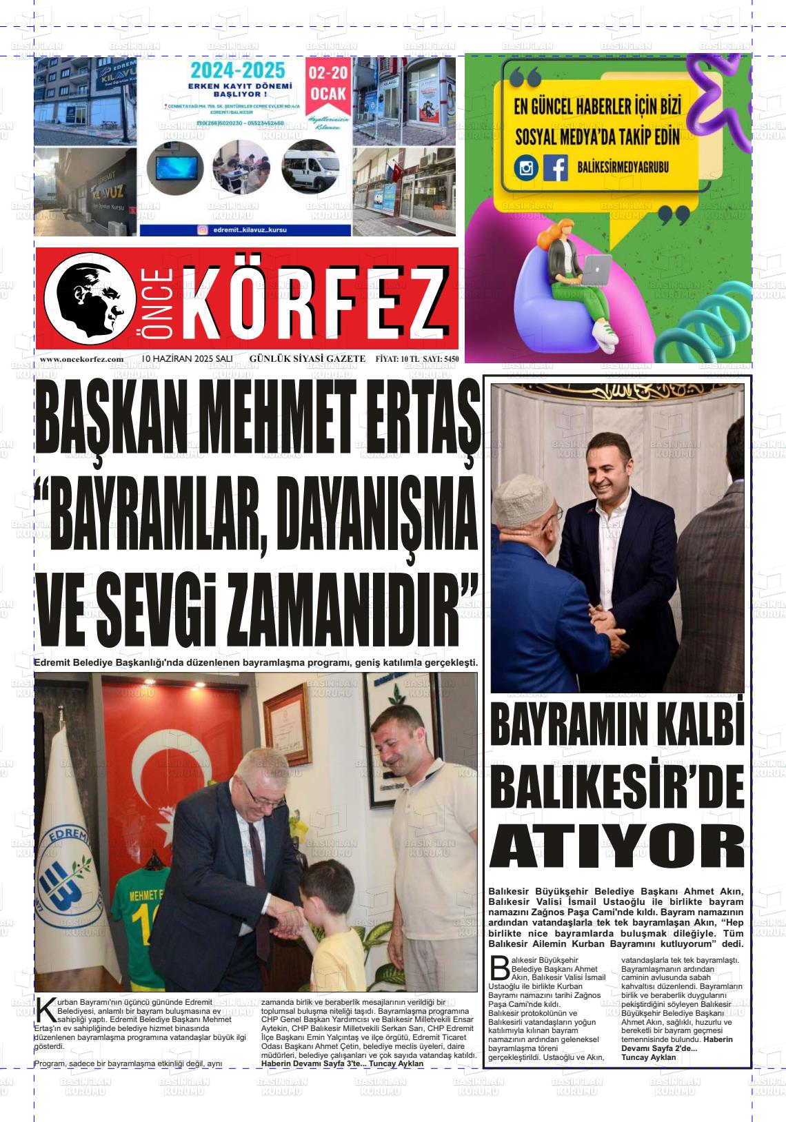 ÖNCE KÖRFEZ Gazetesi