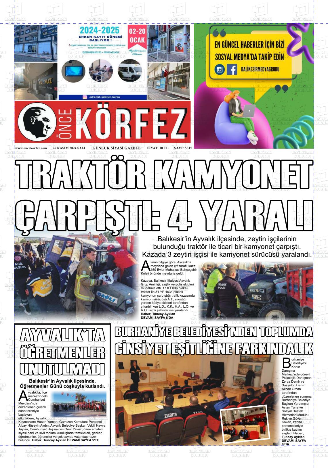 ÖNCE KÖRFEZ Gazetesi