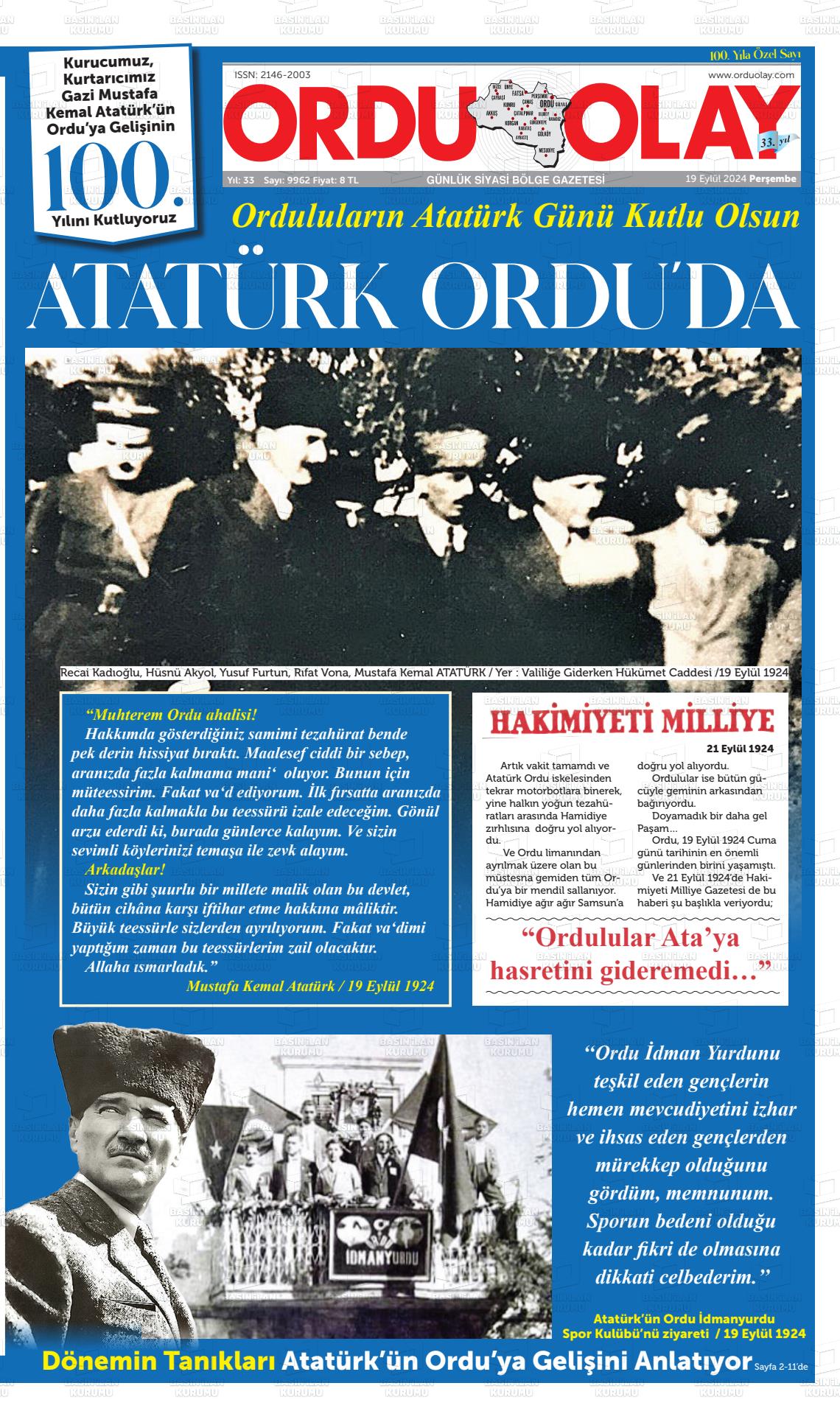 ORDU OLAY Gazetesi