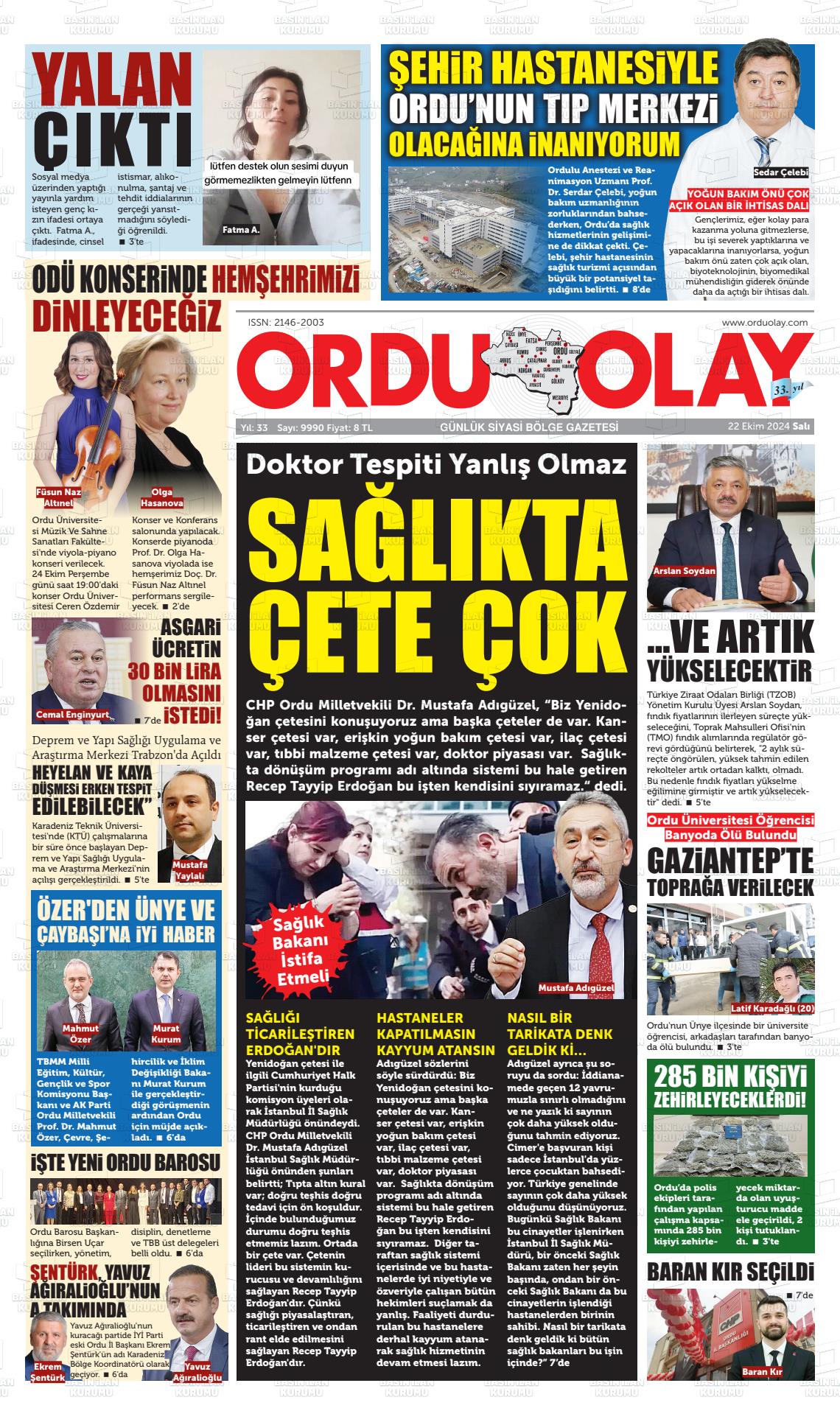 ORDU OLAY Gazetesi