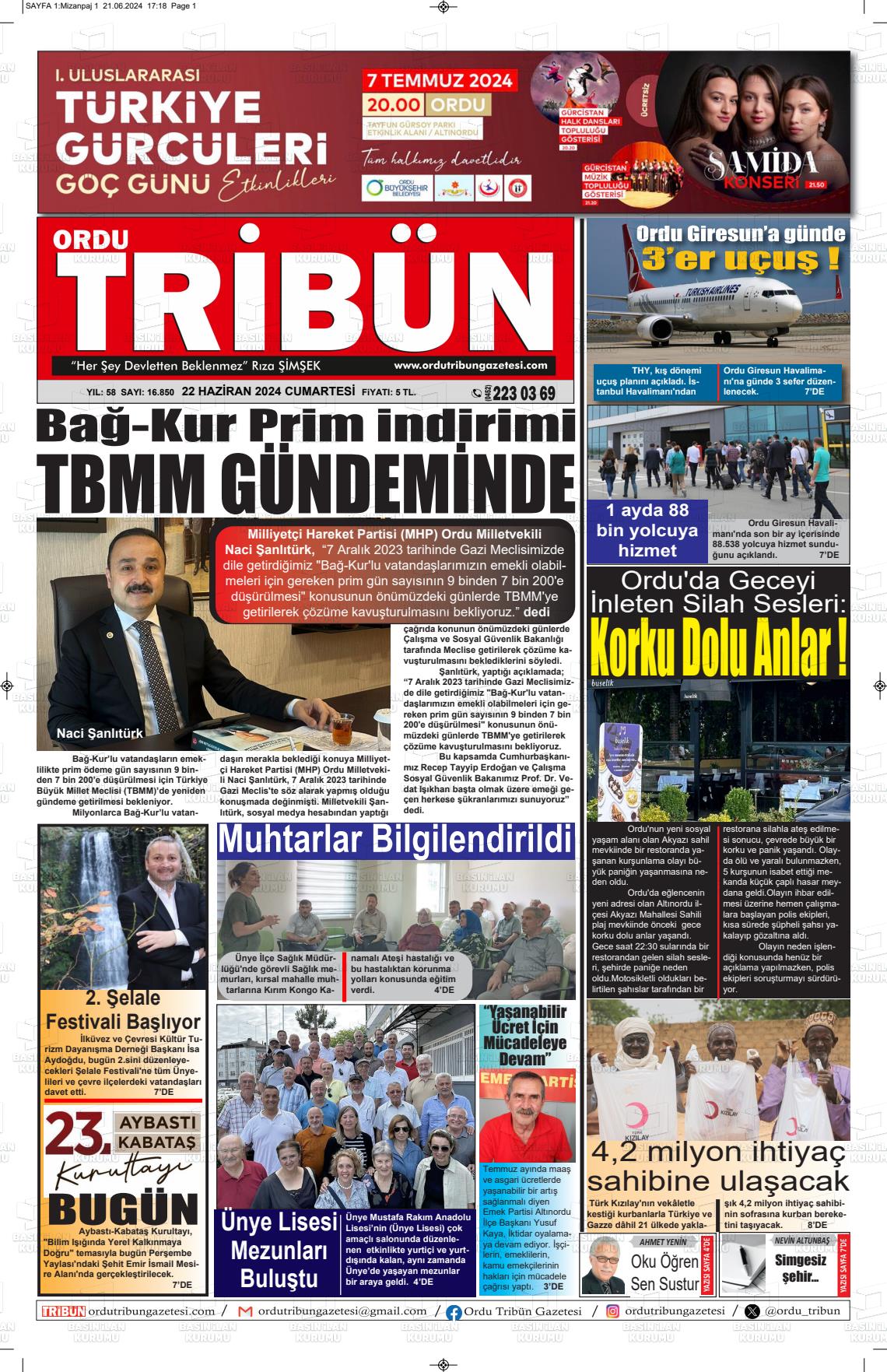 ORDU TRİBÜN Gazetesi