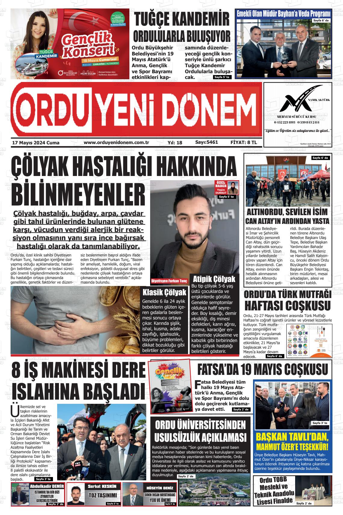 ORDU YENİ DÖNEM Gazetesi