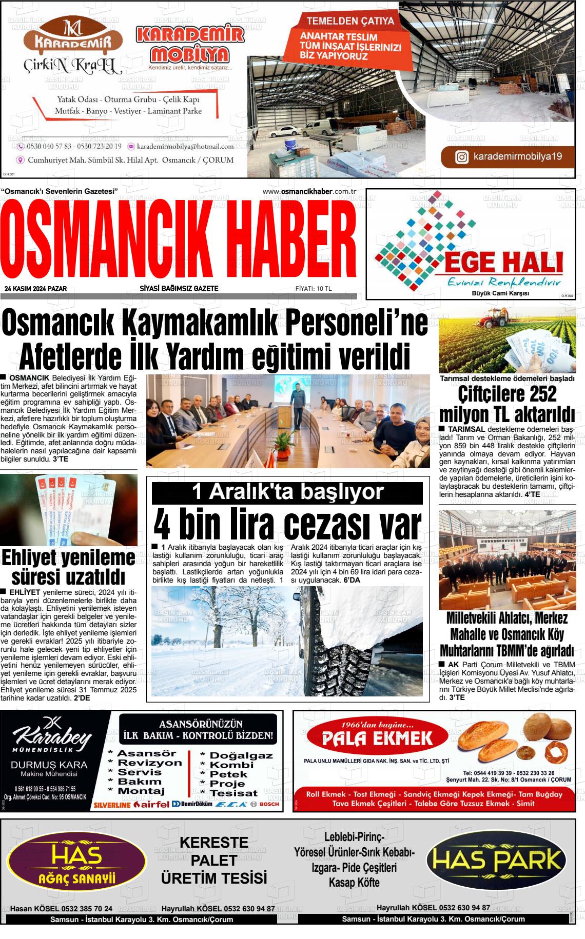 OSMANCIK HABER Gazetesi