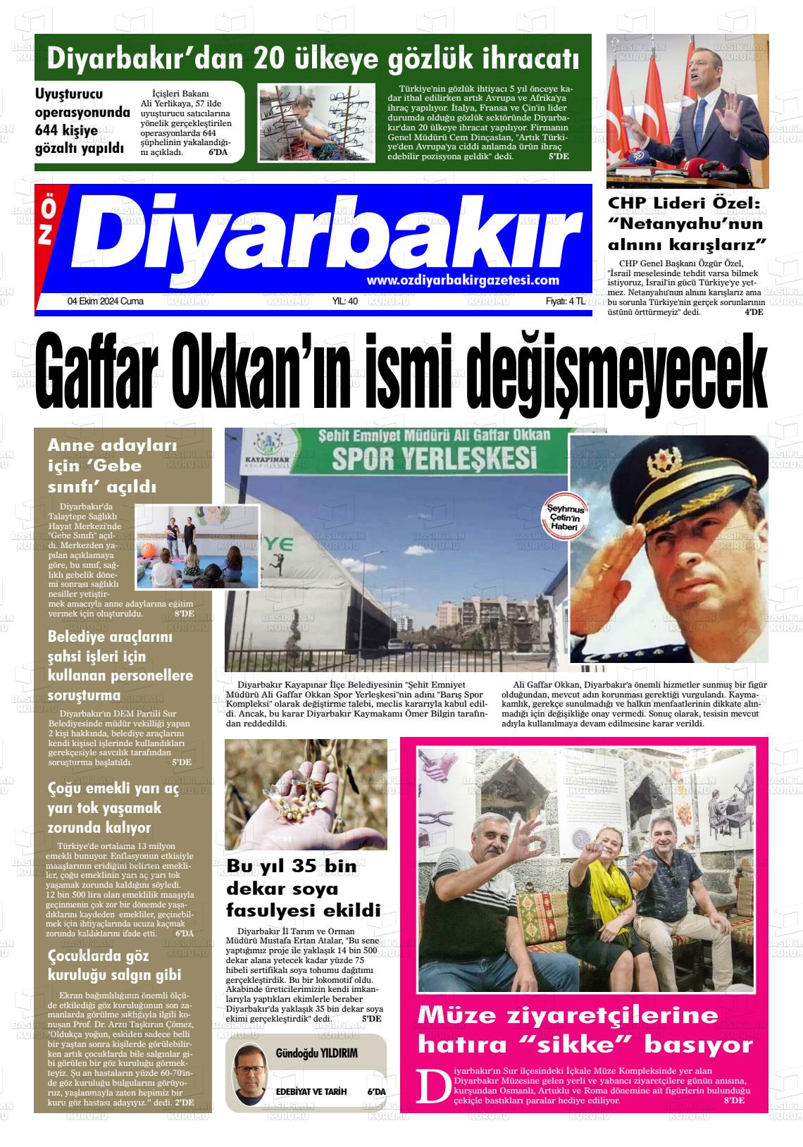 ÖZ DİYARBAKIR Gazetesi