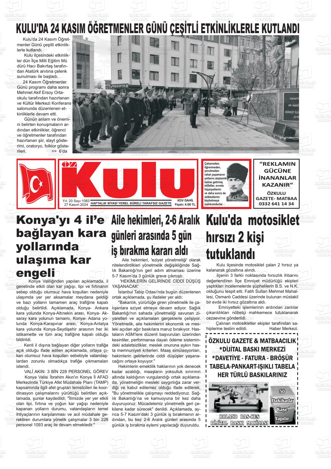 ÖZ KULU Gazetesi