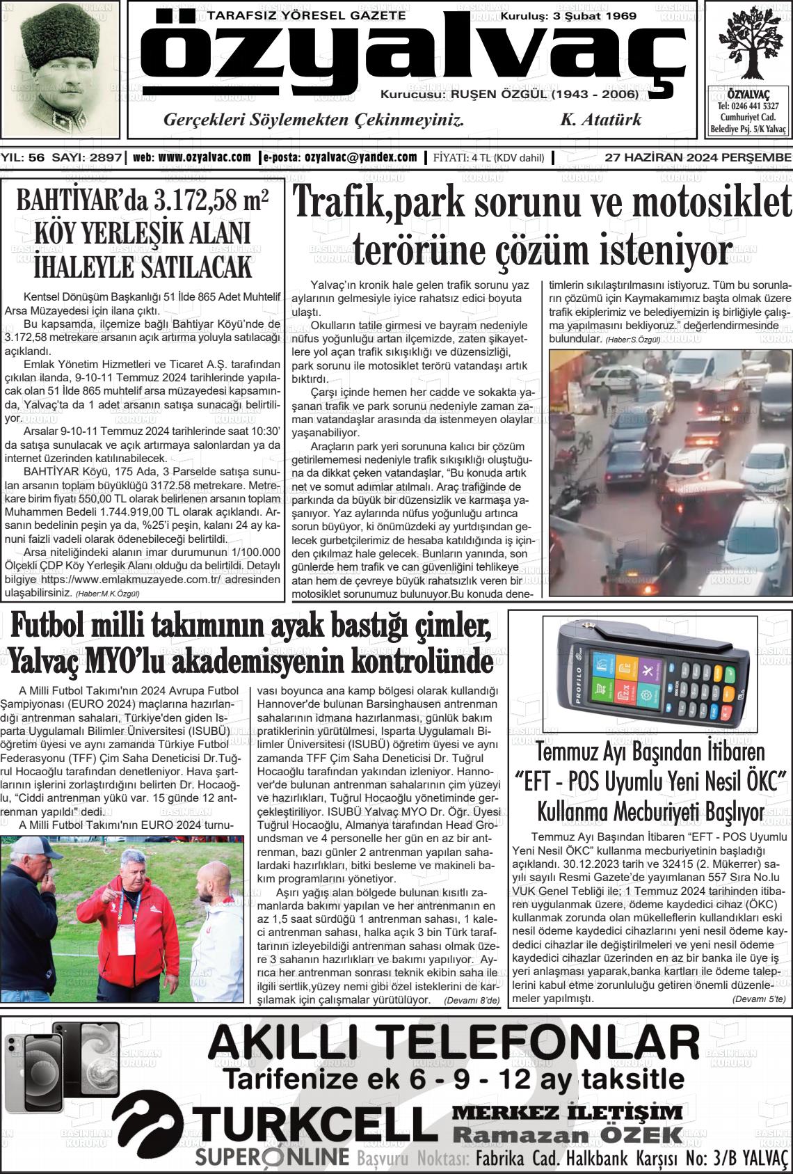 ÖZ YALVAÇ Gazetesi