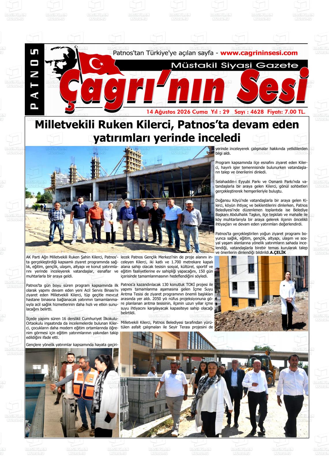 PATNOS ÇAĞRI'NIN SESİ Gazetesi