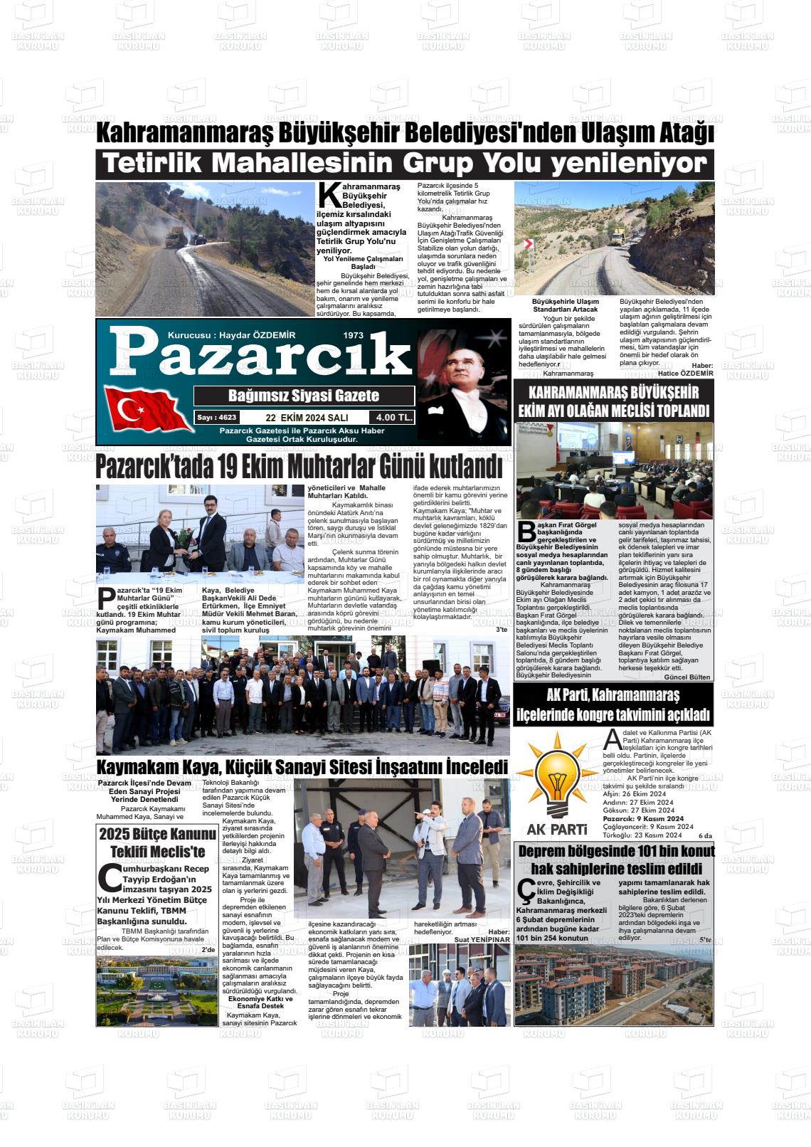 PAZARCIK Gazetesi